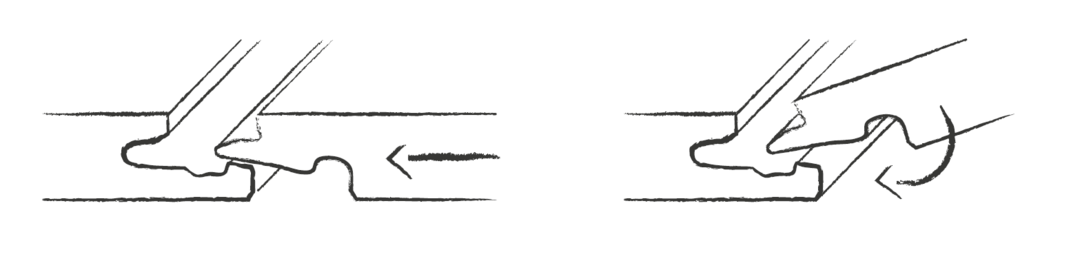 Installation methods, uniclic, snap, angle, basic locking profile